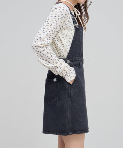 【Discoat】牛仔迷你揹帶裙