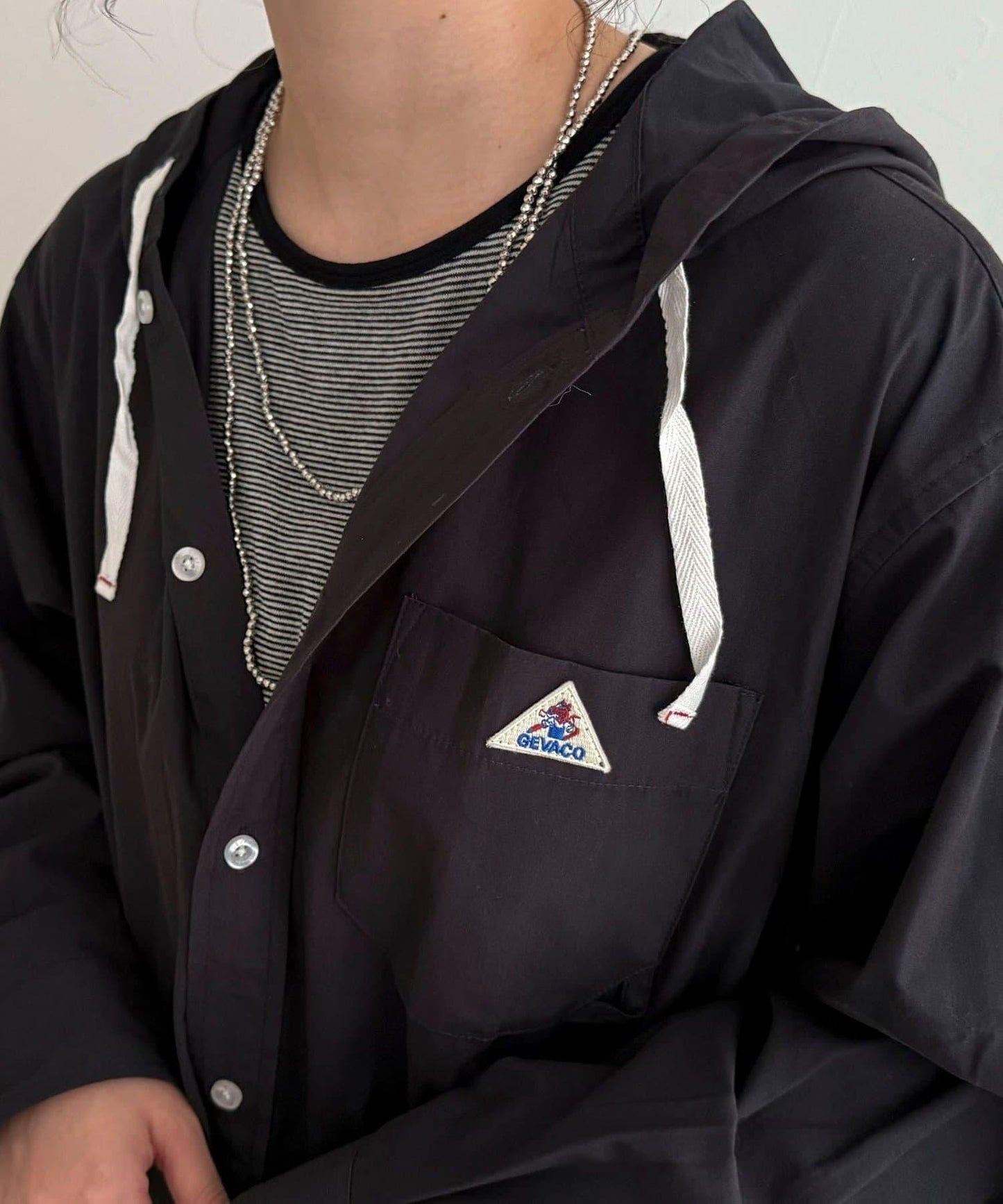 【GEVACO/ゲバコ】連帽襯衫連衣裙