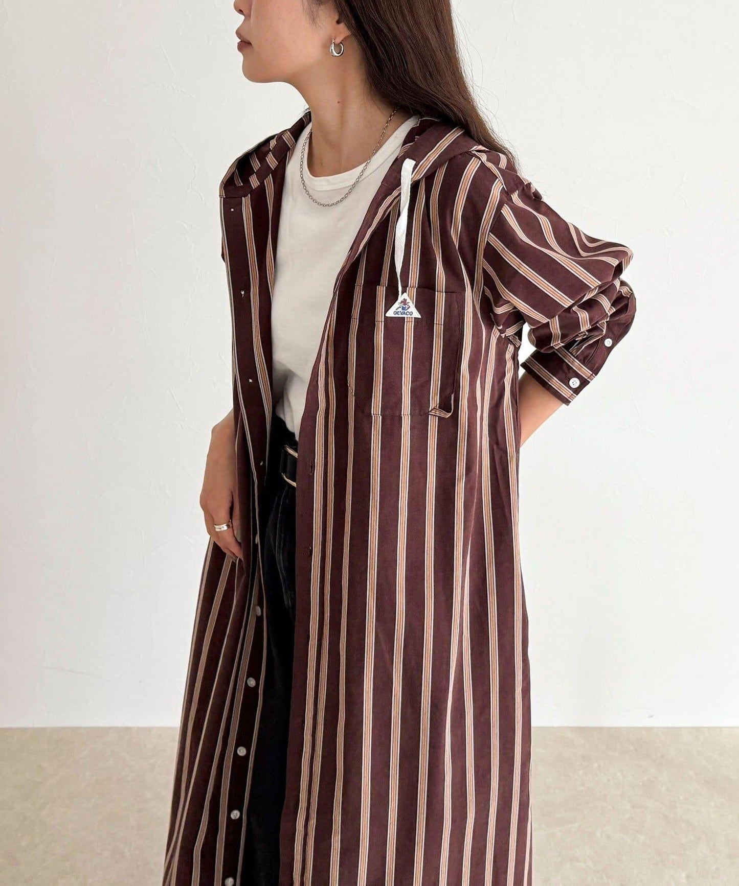 【GEVACO/ゲバコ】連帽襯衫連衣裙