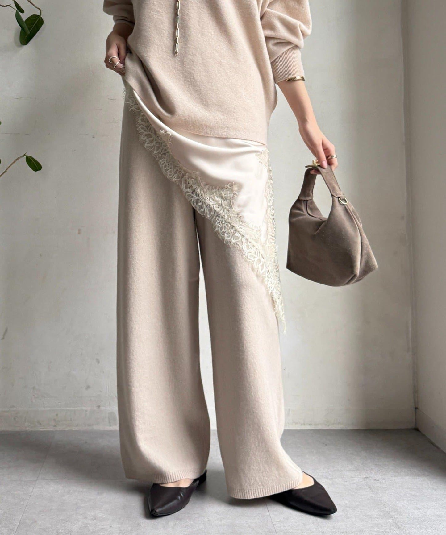 100%美利奴羊毛針織褲