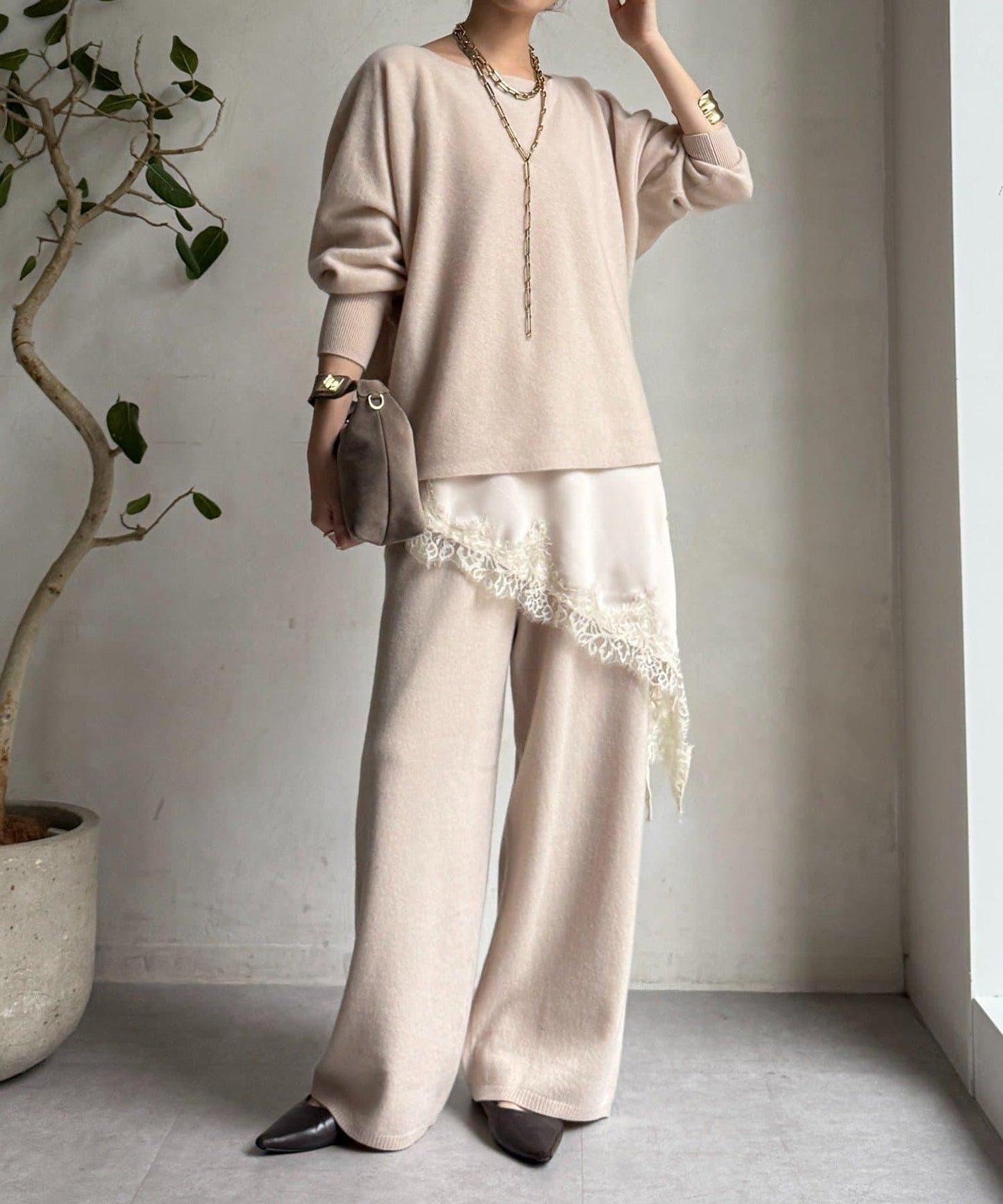 100%美利奴羊毛針織褲