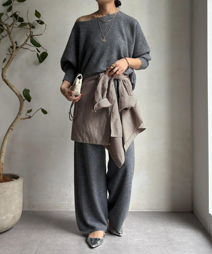 100%美利奴羊毛針織褲