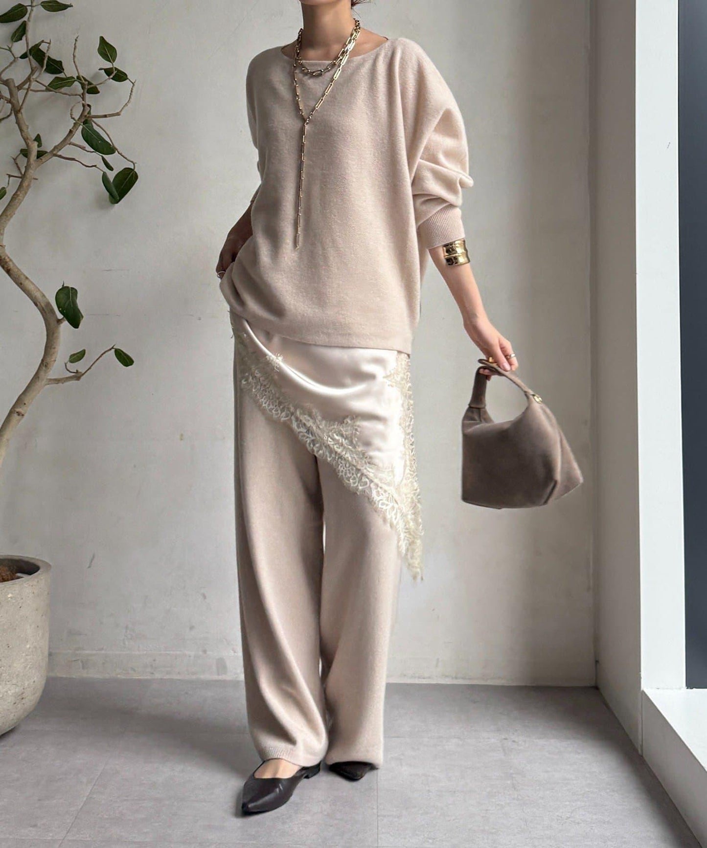 100%美利奴羊毛針織褲