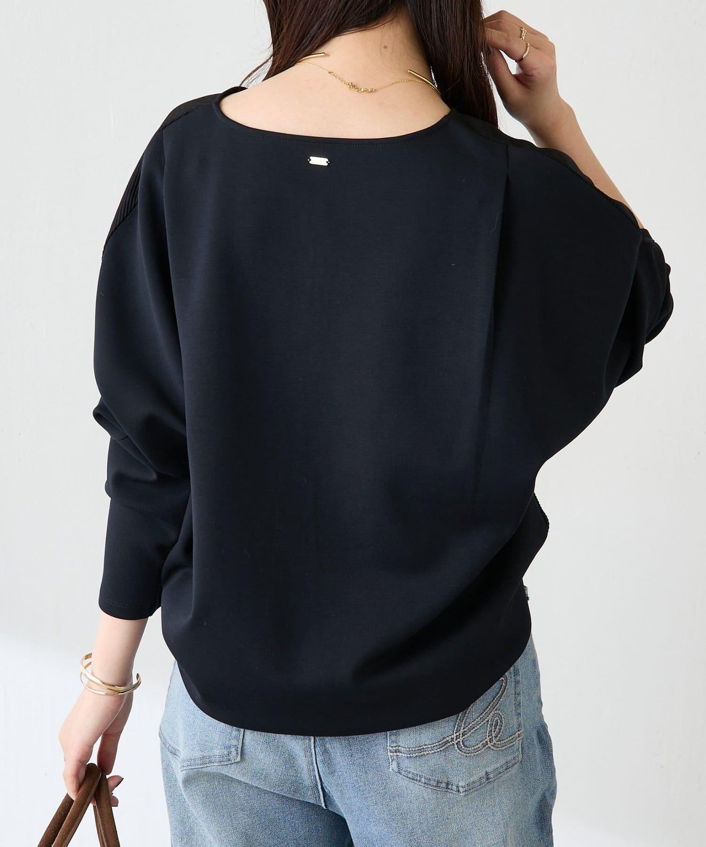 波紋針織拼接套頭衫/可成套搭配