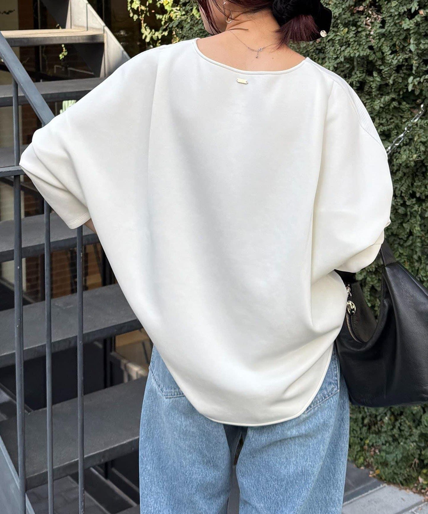 波紋針織拼接套頭衫/可成套搭配