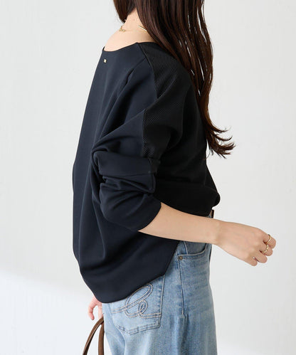 波紋針織拼接套頭衫/可成套搭配