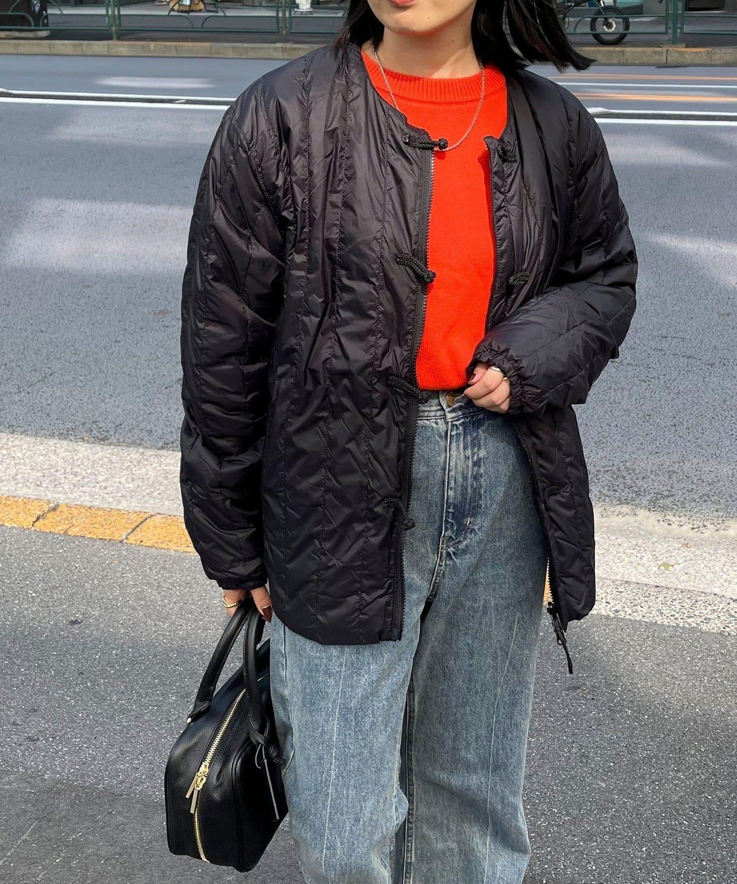 【TAION】可雙面穿中式盤扣內膽羽絨服