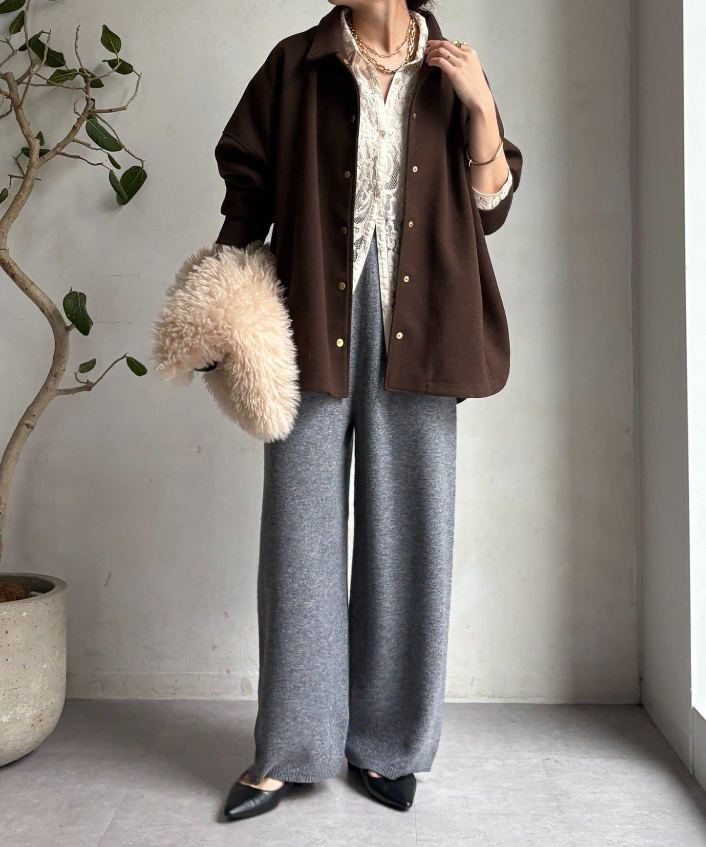 100%美利奴羊毛針織褲