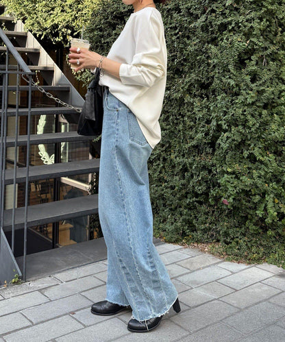 波紋針織拼接套頭衫/可成套搭配