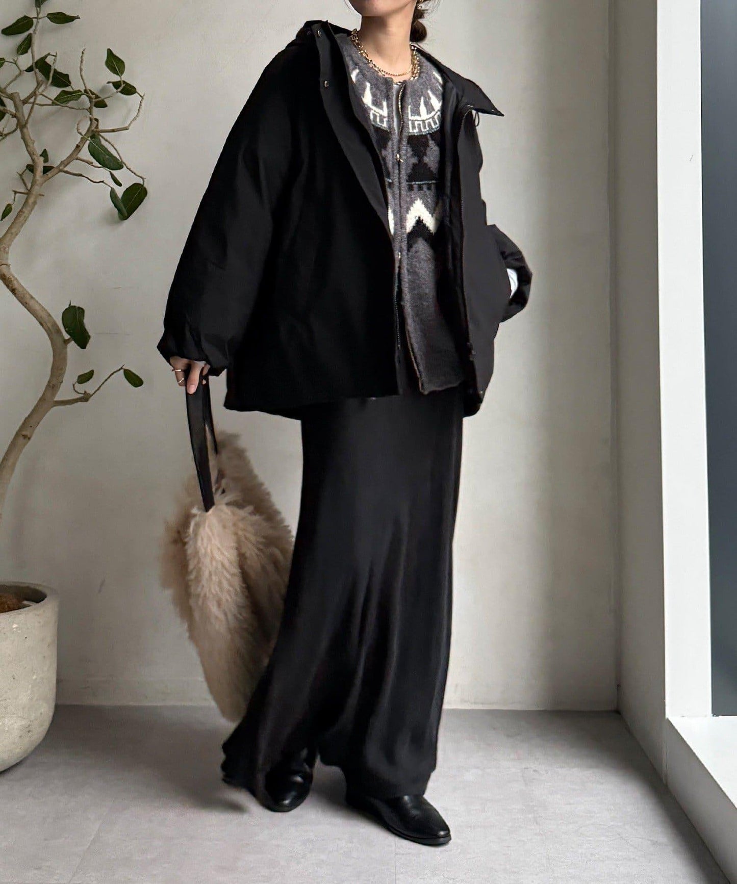 薄膜塔夫綢連帽羽絨服