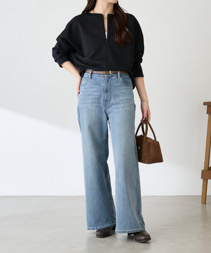 波紋針織拼接套頭衫/可成套搭配