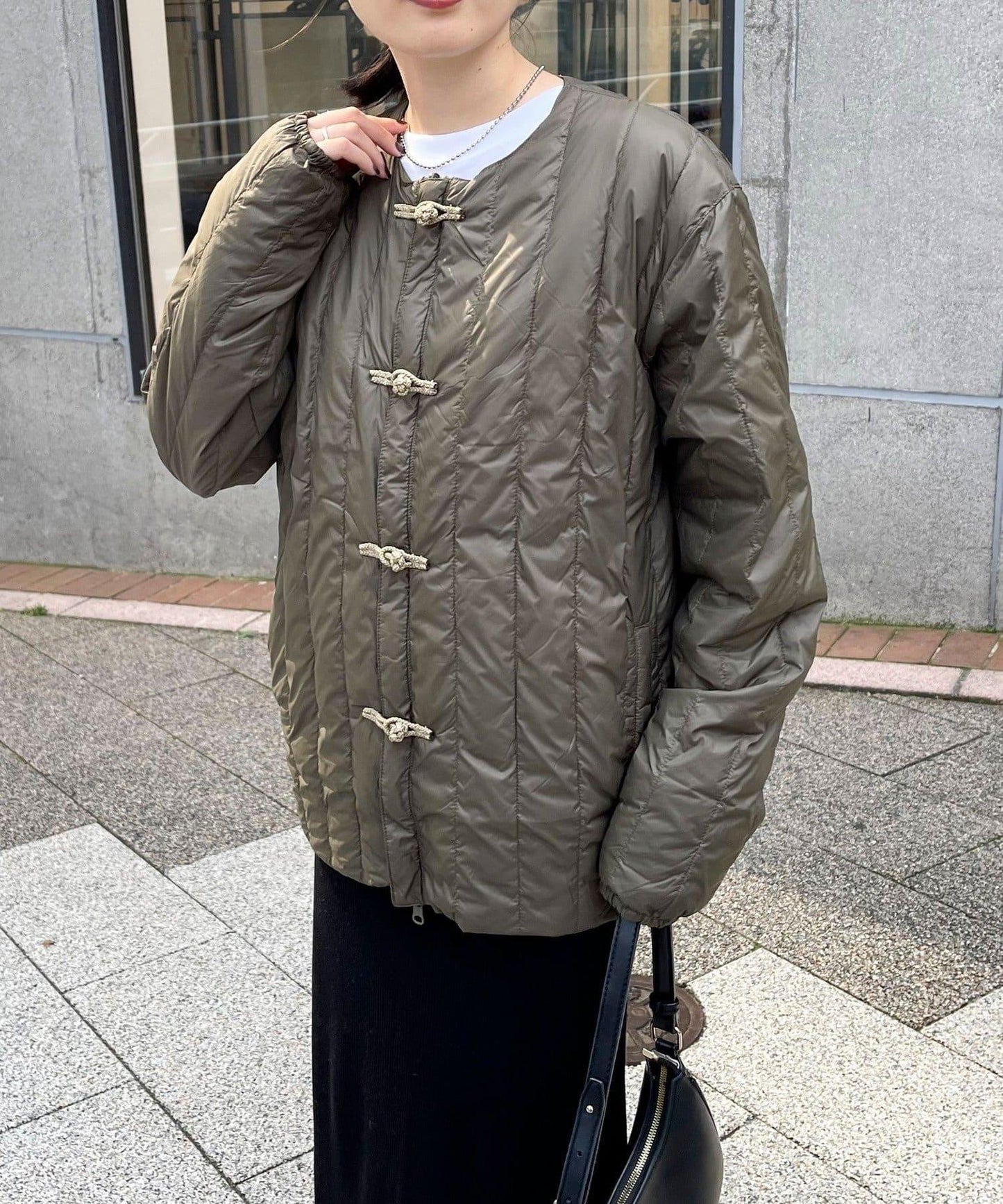 【TAION】可雙面穿中式盤扣內膽羽絨服