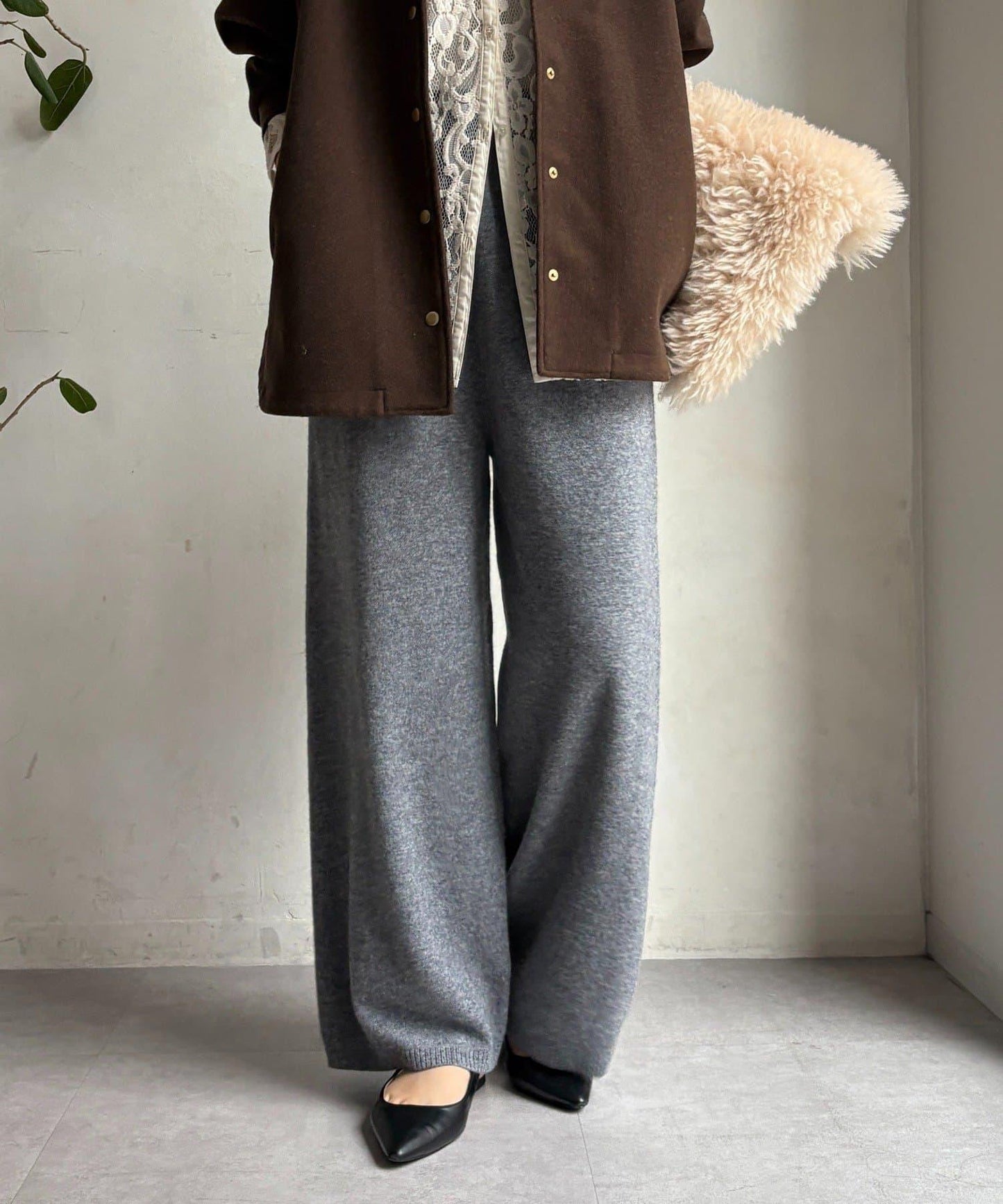 100%美利奴羊毛針織褲