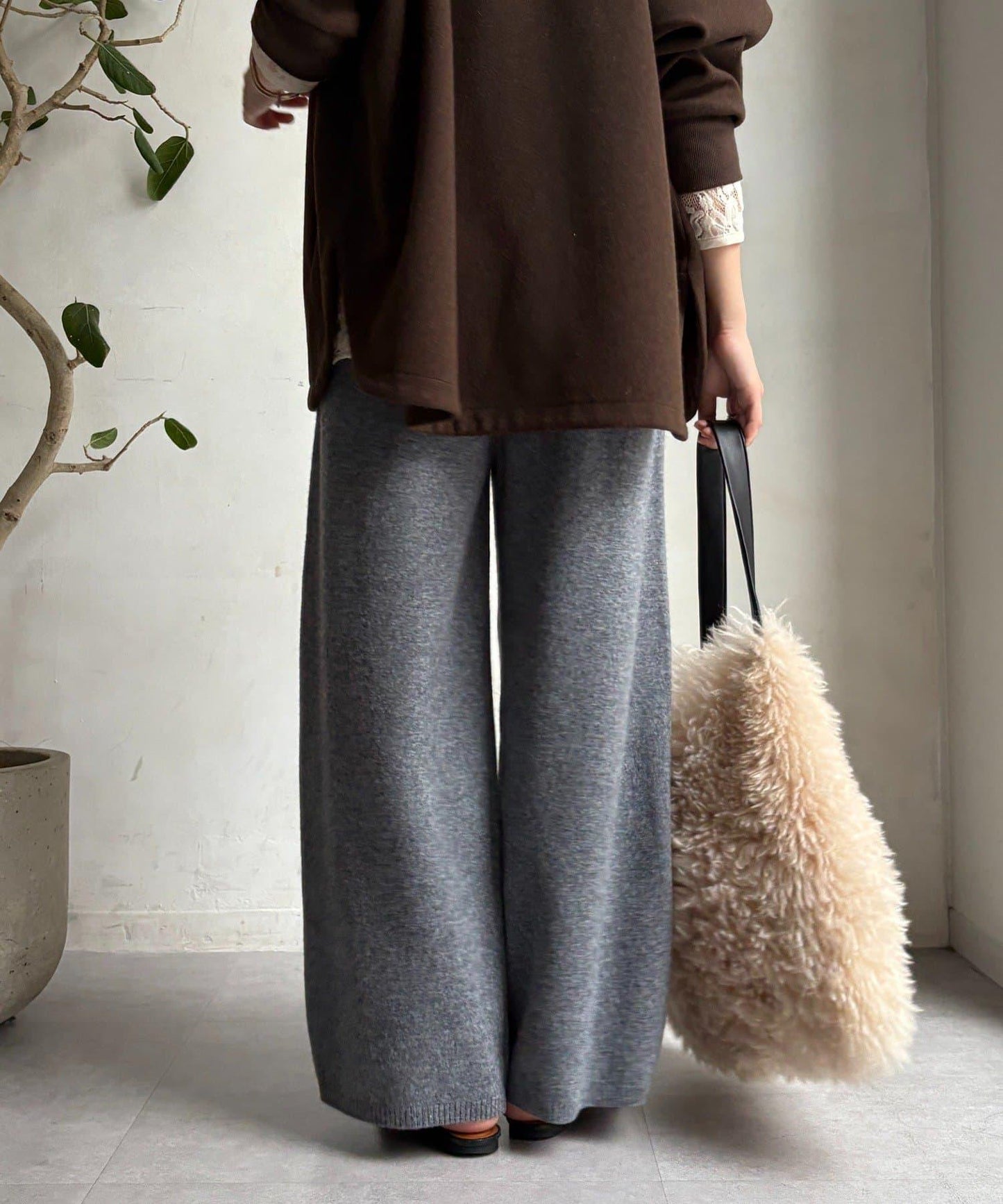 100%美利奴羊毛針織褲