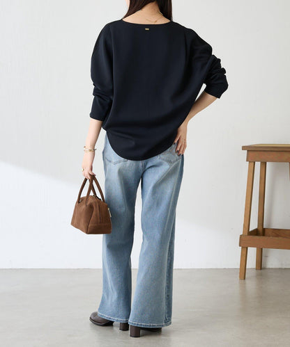 波紋針織拼接套頭衫/可成套搭配