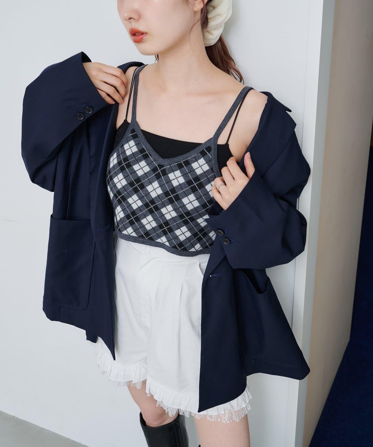 【Kastane】提花針織背心