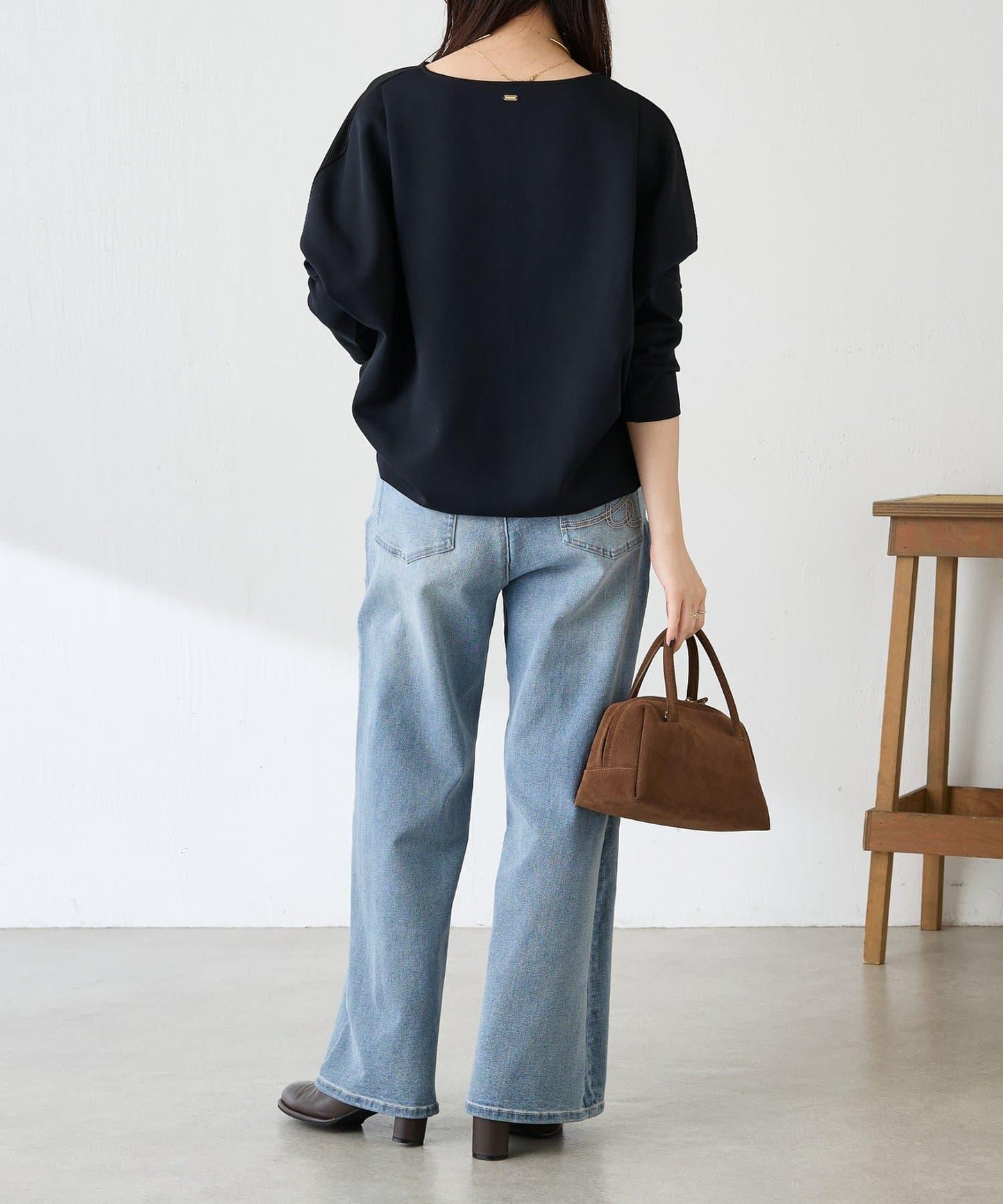 波紋針織拼接套頭衫/可成套搭配