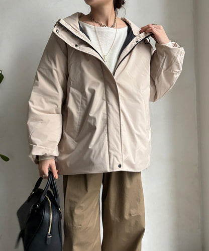 薄膜塔夫綢連帽羽絨服