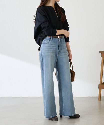 波紋針織拼接套頭衫/可成套搭配