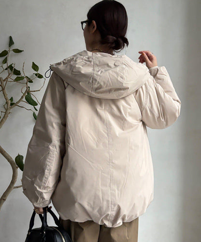 薄膜塔夫綢連帽羽絨服