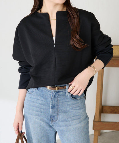 波紋針織拼接套頭衫/可成套搭配