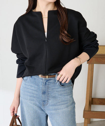 波紋針織拼接套頭衫/可成套搭配