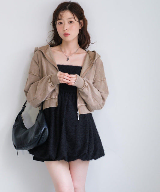 【Kastane】雙拉鍊衛衣連帽衫