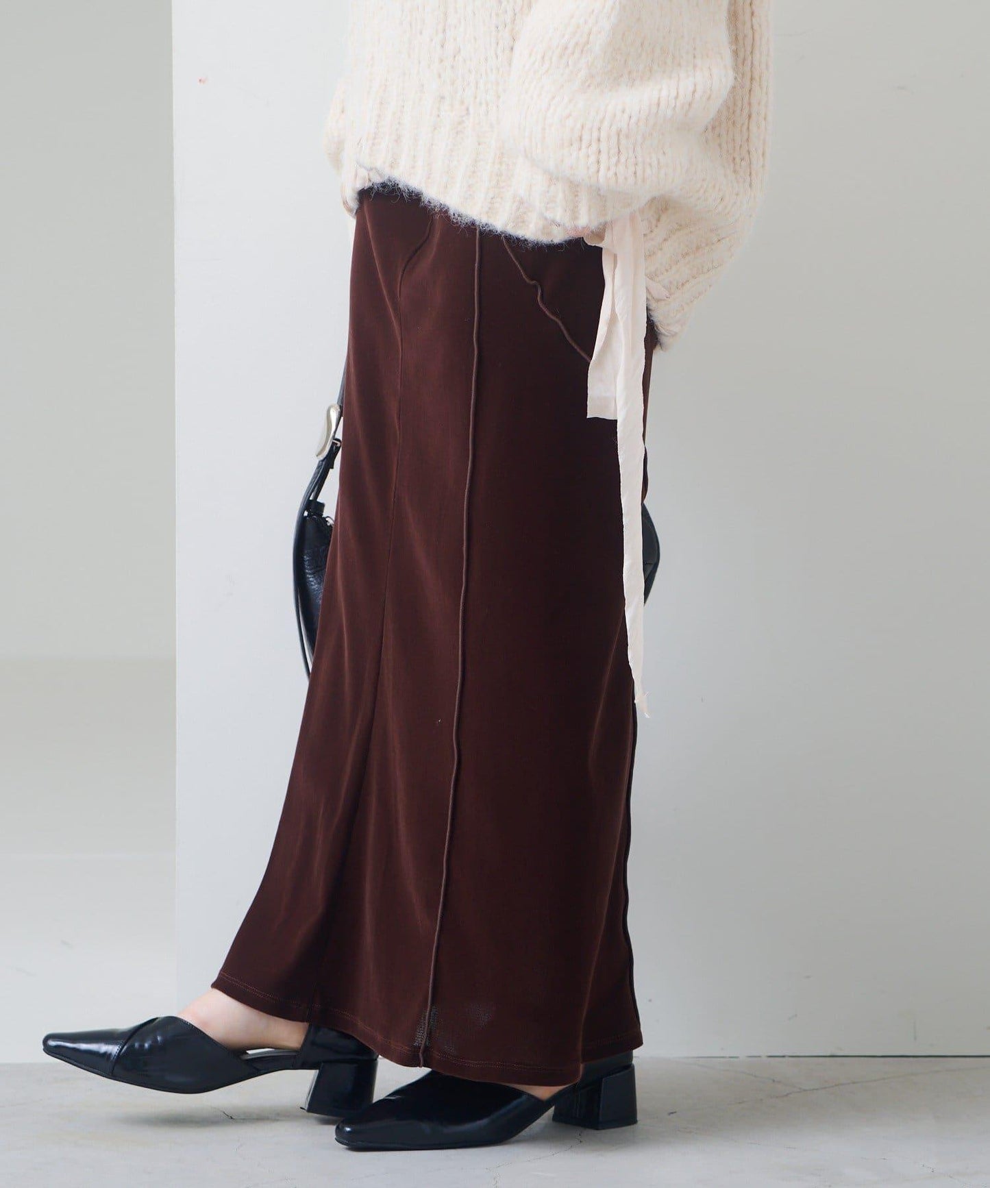 【2尺碼可選/小個子尺碼】天鵝絨荷葉邊半身裙