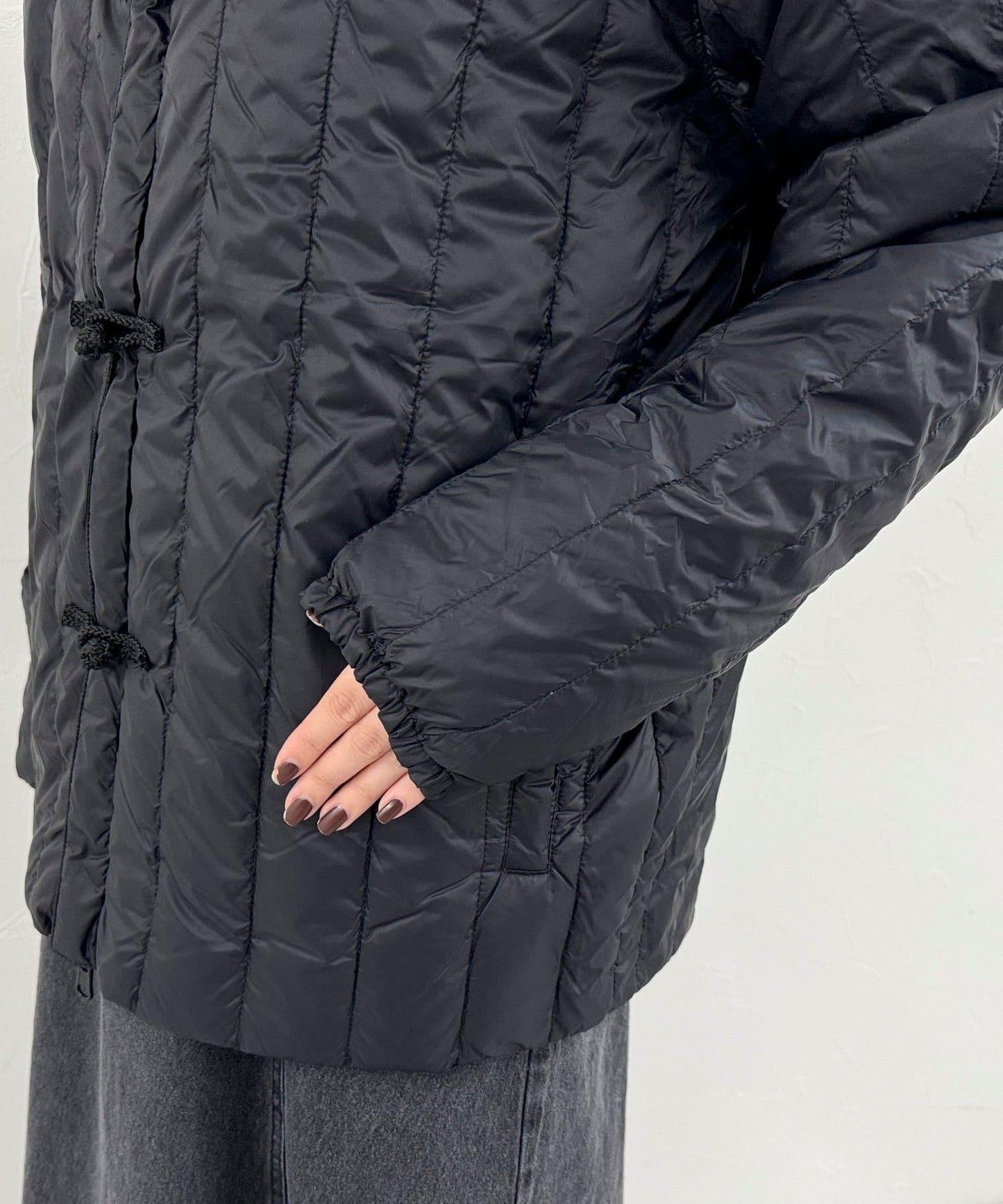 【TAION】可雙面穿中式盤扣內膽羽絨服