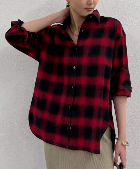 基礎漸變格紋襯衫