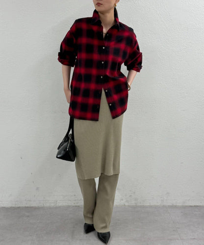 基礎漸變格紋襯衫