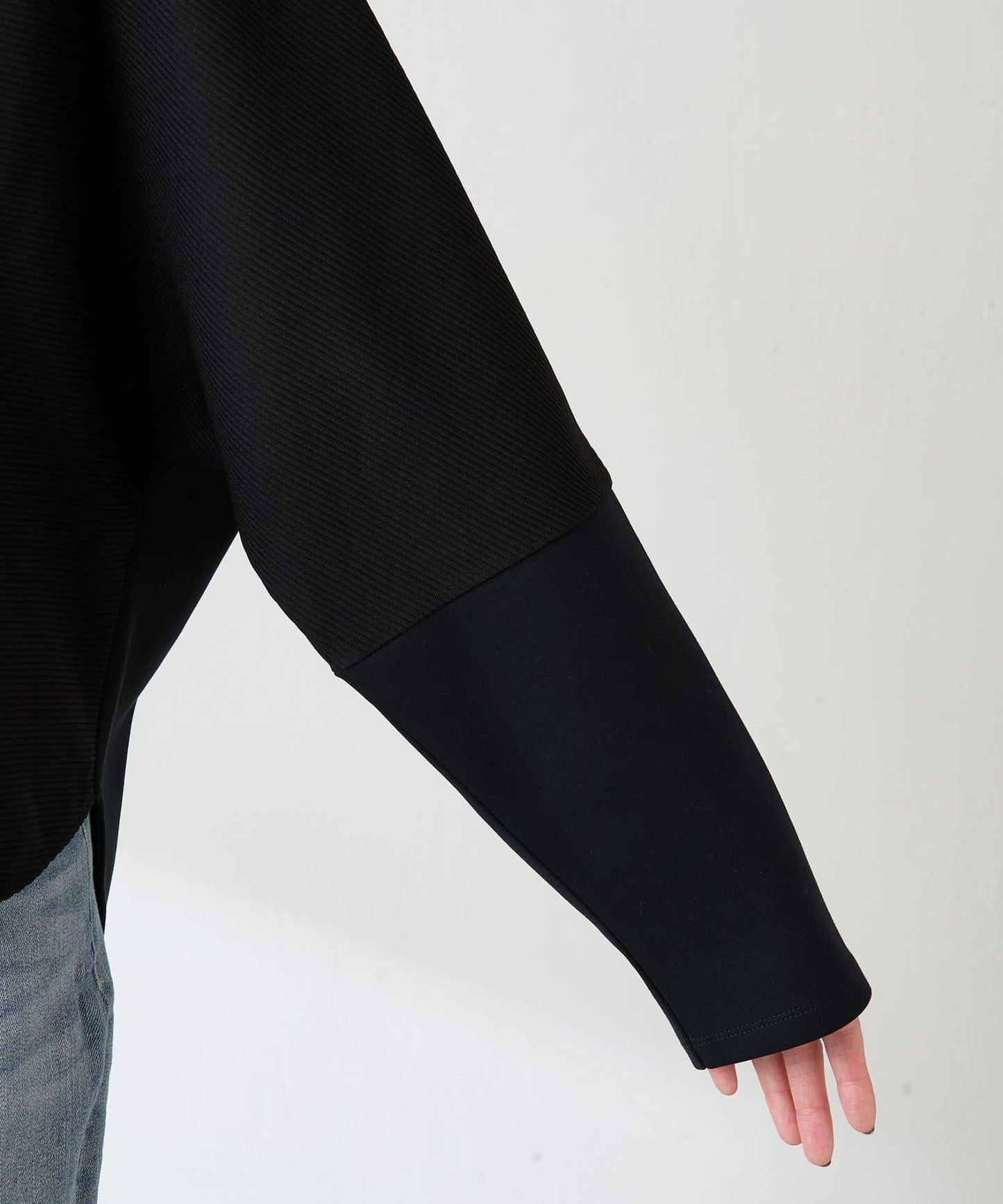 波紋針織拼接套頭衫/可成套搭配