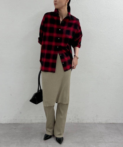 基礎漸變格紋襯衫