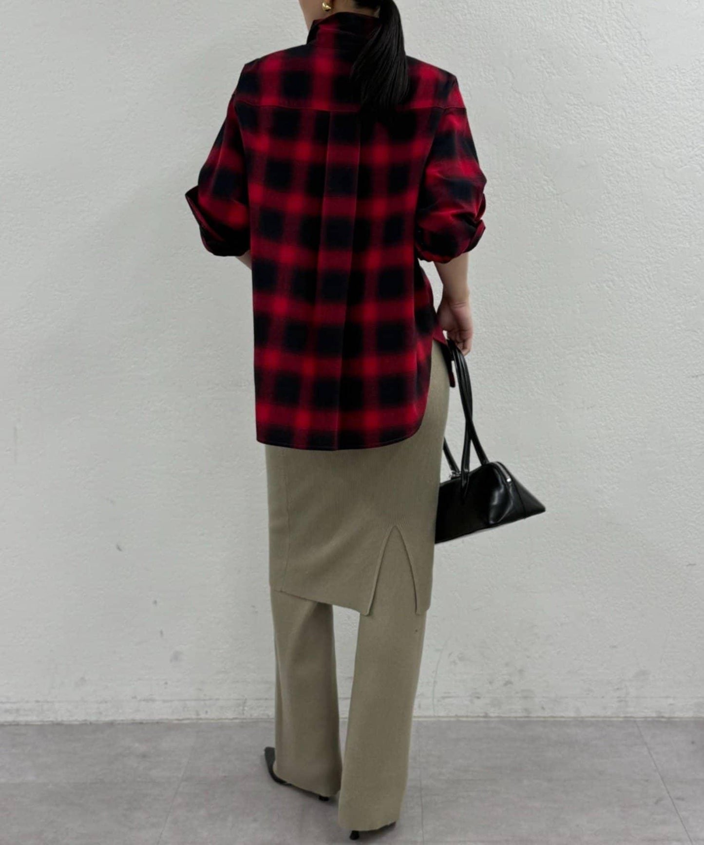 基礎漸變格紋襯衫