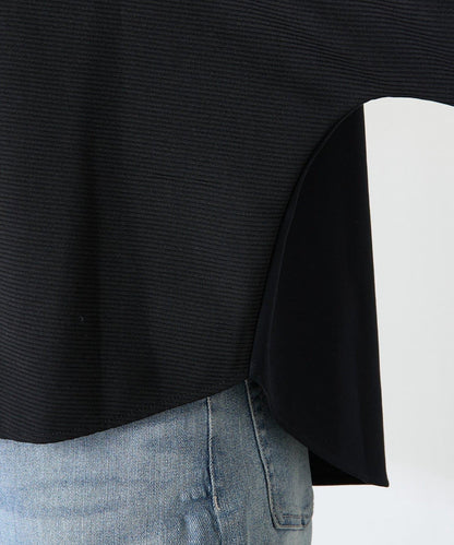 波紋針織拼接套頭衫/可成套搭配