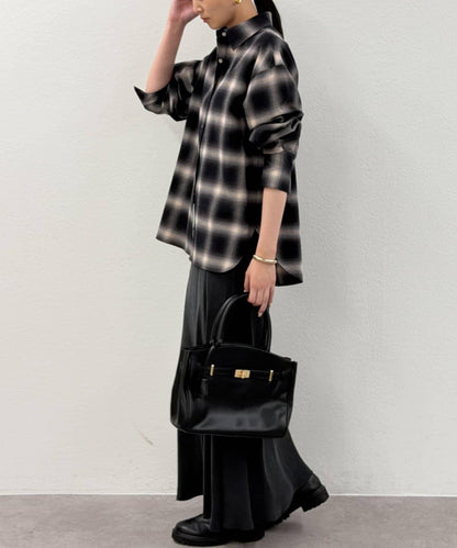 基礎漸變格紋襯衫