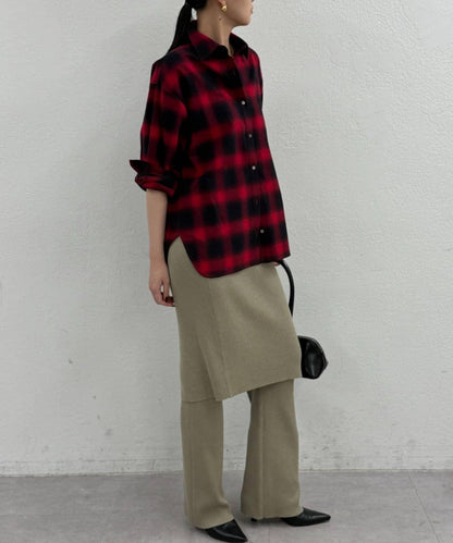 基礎漸變格紋襯衫