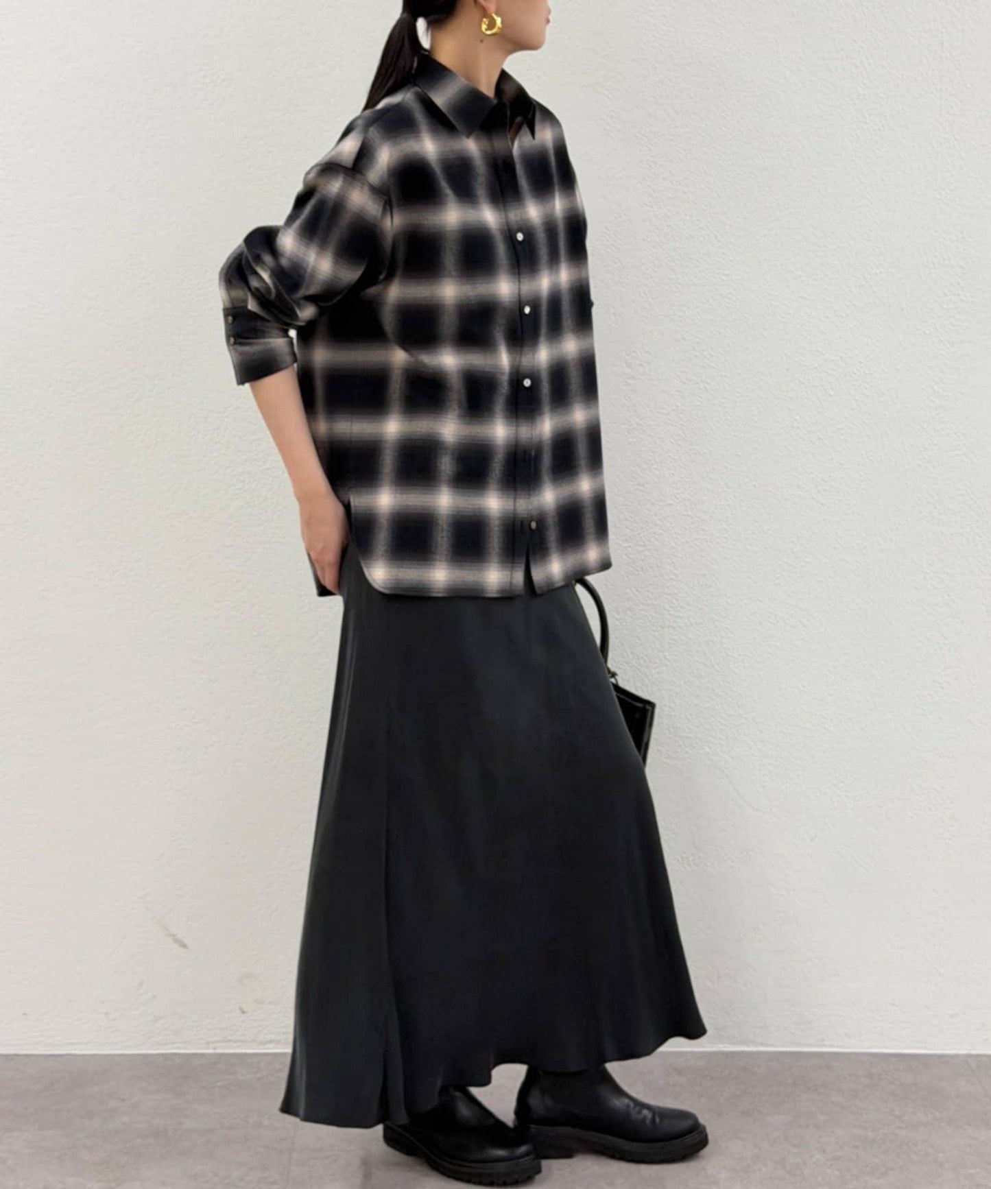 基礎漸變格紋襯衫