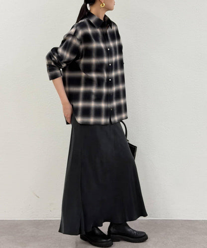 基礎漸變格紋襯衫