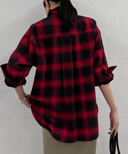 基礎漸變格紋襯衫