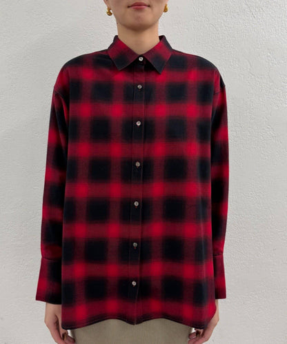 基礎漸變格紋襯衫