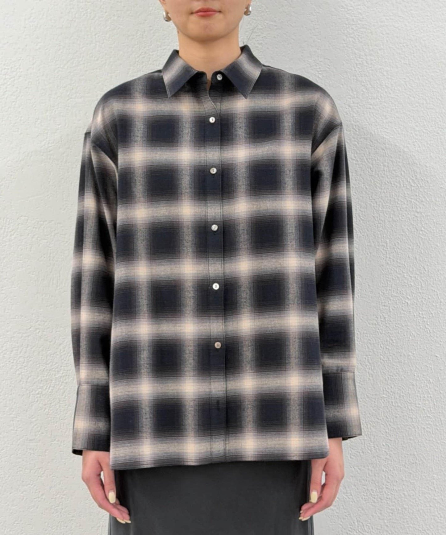 基礎漸變格紋襯衫