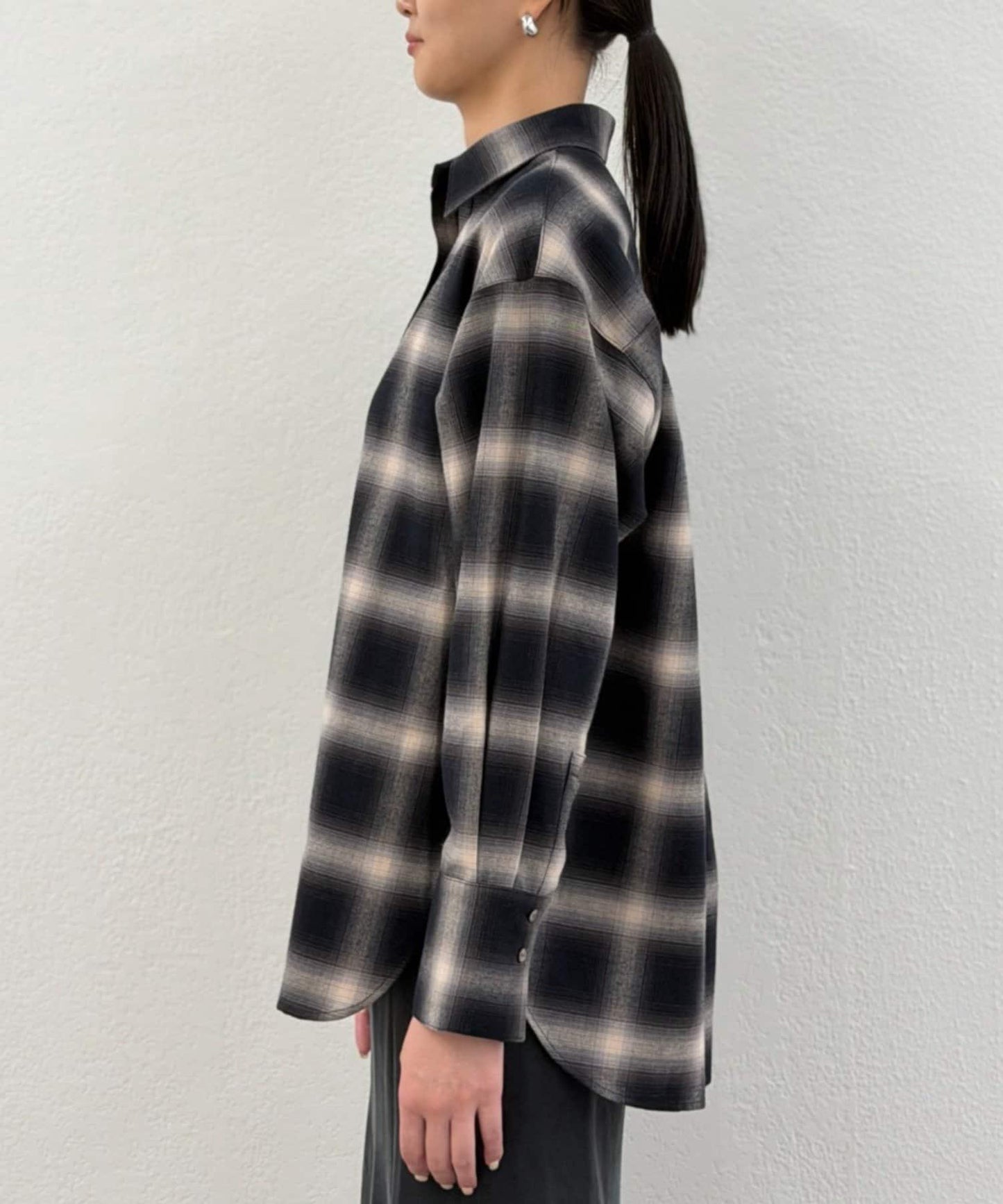 基礎漸變格紋襯衫