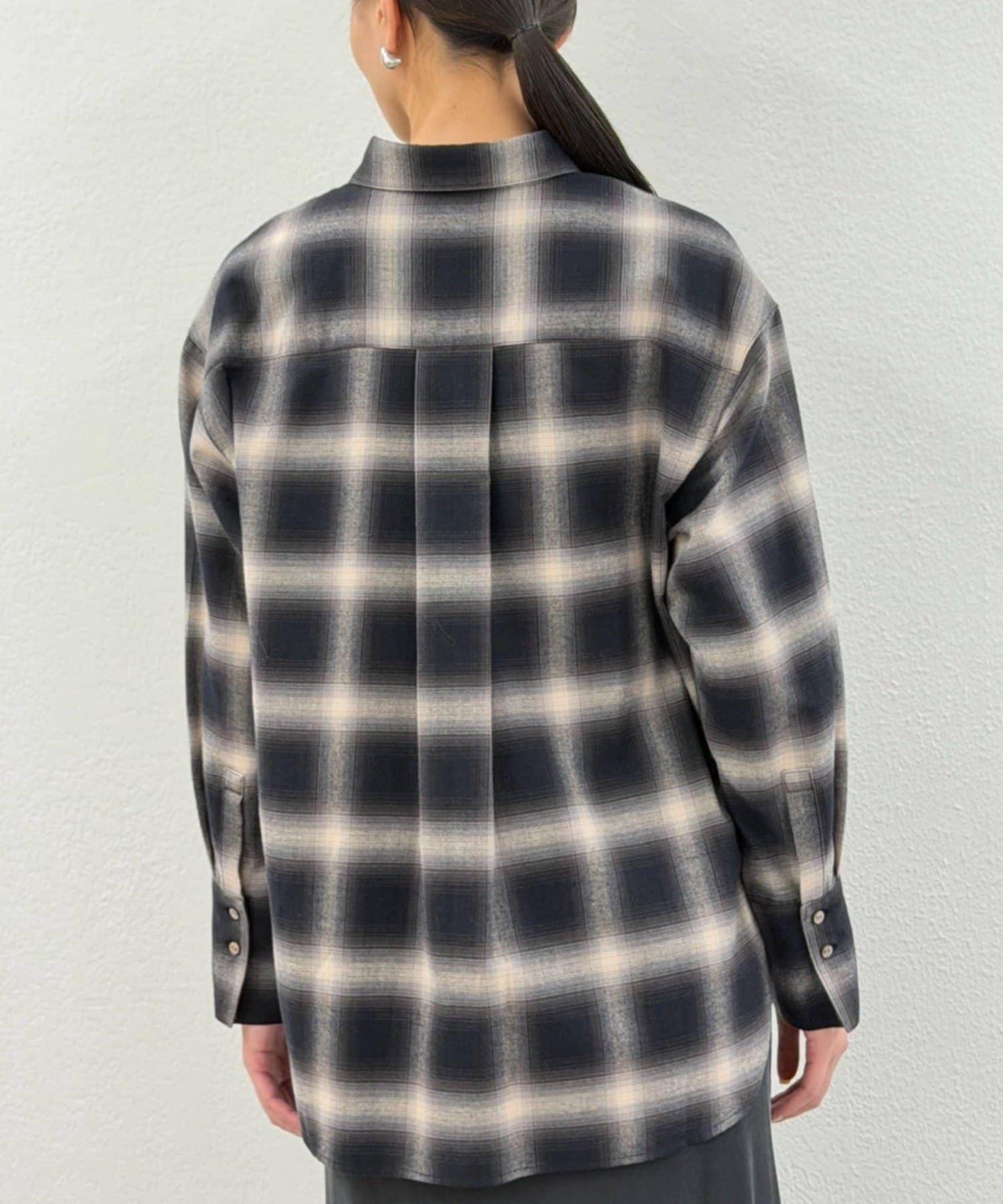 基礎漸變格紋襯衫