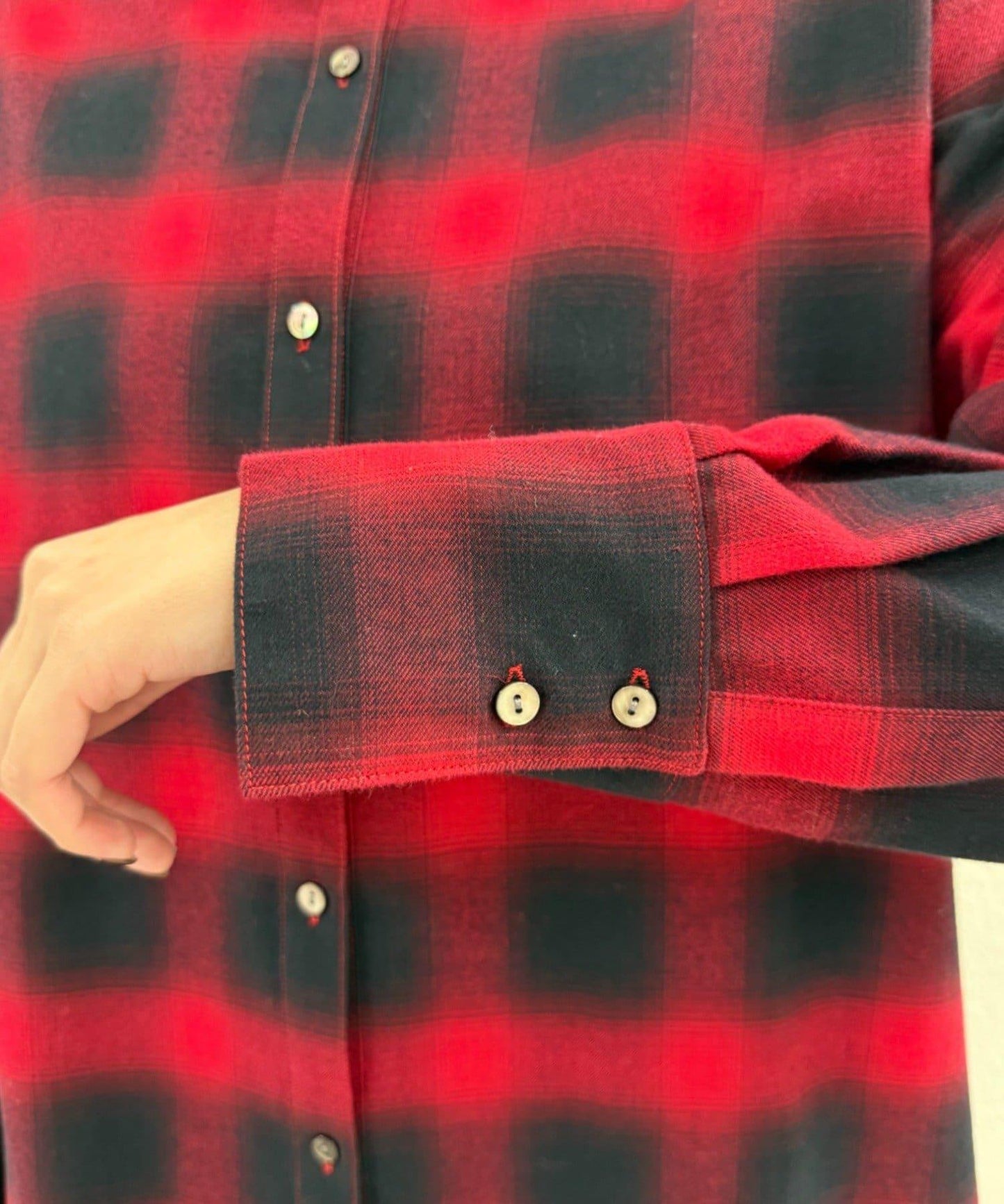 基礎漸變格紋襯衫