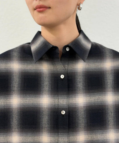 基礎漸變格紋襯衫