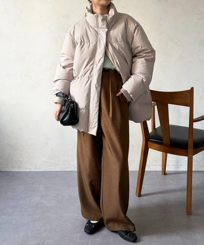 高領中款羽絨服