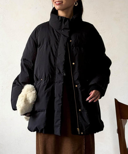 高領中款羽絨服