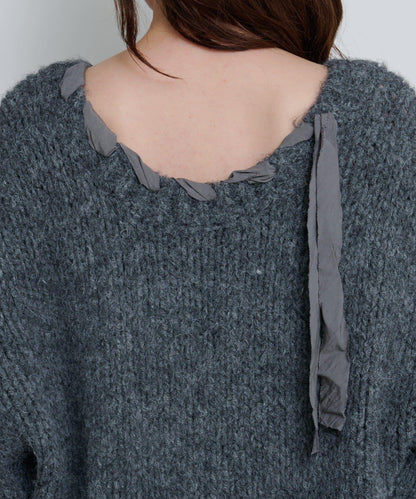 蝴蝶結帶裝飾針織衫