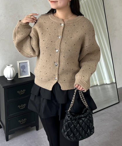 愛心紐扣迷你愛心開衫